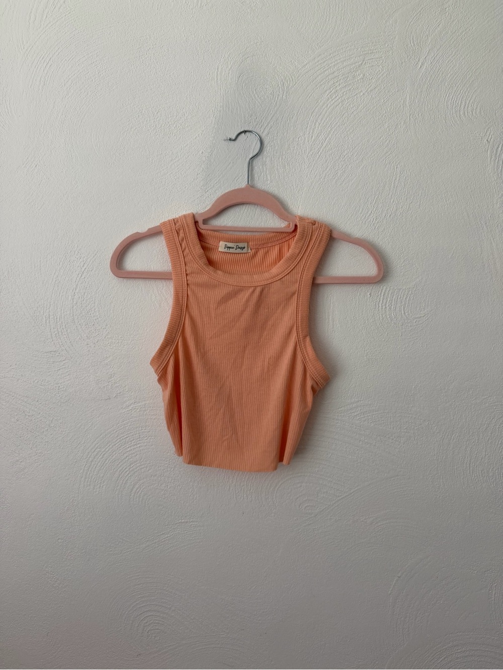 Dippin' Daisy's Peach Ribbed Cropped Tank
